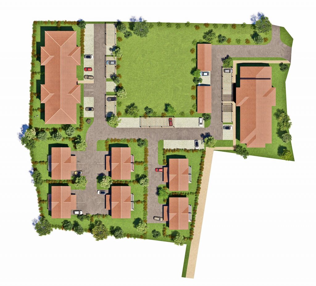SLDG-vue-Plan-masse-web Résidence Prat de Sòr Saint-Larent-de-Gosse appartement ou maison à vendre - Vue plan masse
